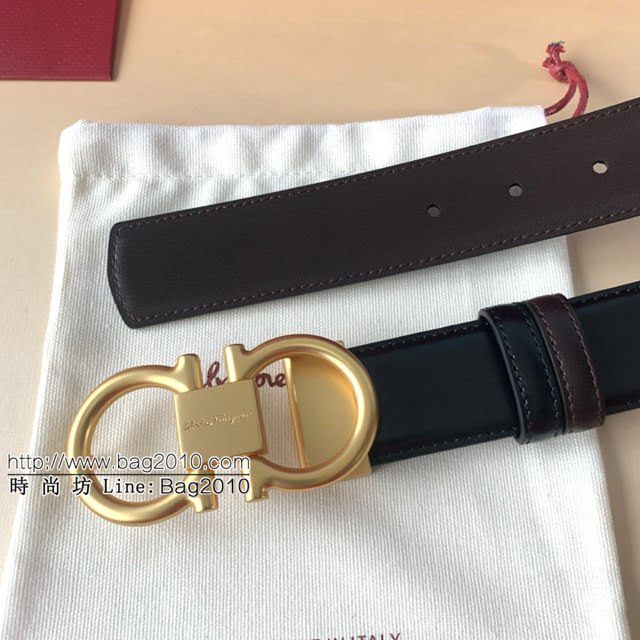 菲拉格慕男士皮帶 Ferragamo精品銅扣腰帶  jjp1951